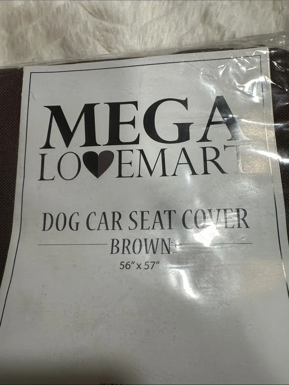 Mega LoveMart Brown Dog Car Seat Cover - Water-Resistant Travel Protector